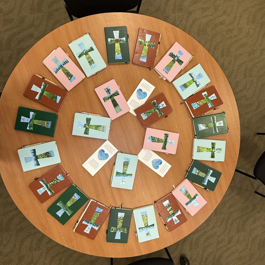 Some of our nearly 30 journals painted during our 90 minutes together